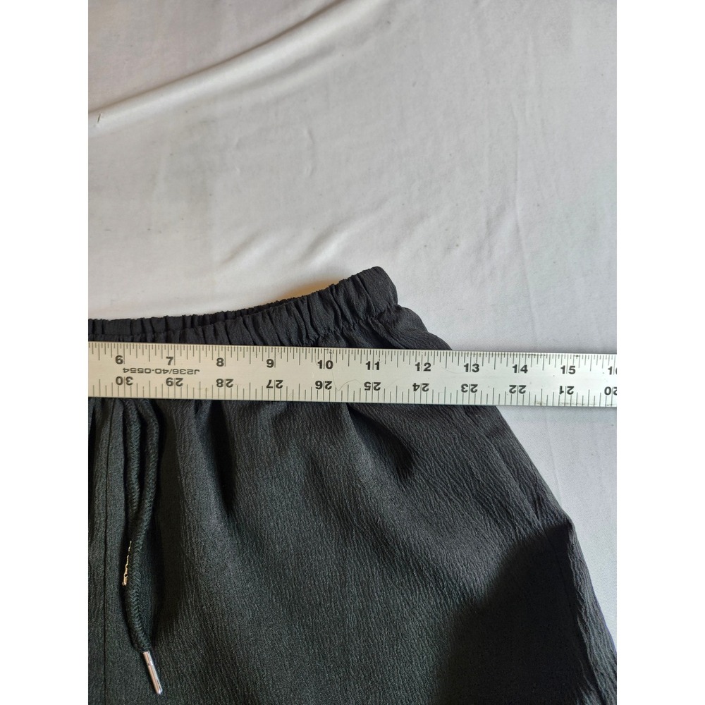 SHEIN Petite XS Wide Leg Textured Crepe Lounge Pants Charcoal Grey Junior Size - Picture 2 of 7